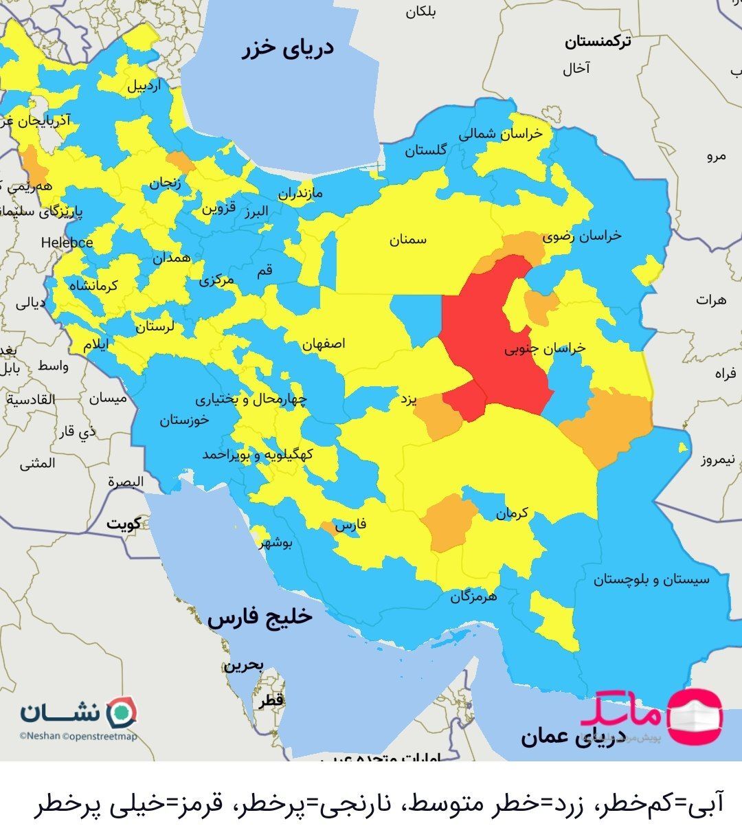 تهران و ۱۴ مرکز استان دیگر در وضعیت آبی کرونا قرار گرفتند