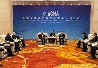 دیدار وزرای گردشگری ایران و چین در حاشیه دومین مجمع عمومی اتحادیه میراث‌فرهنگی آسیا