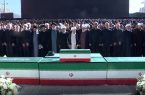 اقامه نماز بر پیکر مطهر آقای شهید ایران /حضور فرزندان رهبر شهید در مصلی تهران